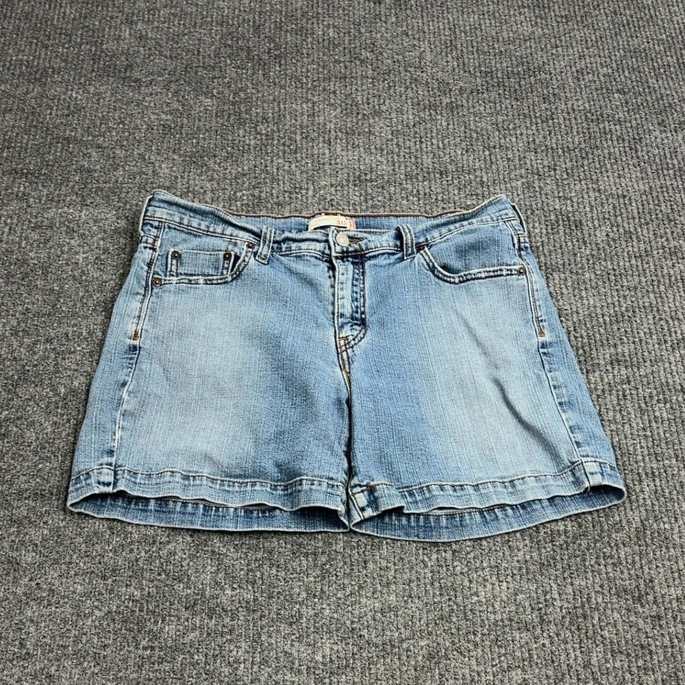 Levi's Denim Shorts Womens 12 Blue Cotton Spandex 515 Mid Rise Casual Summer